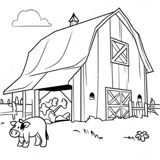 Click Clack Moo Cozy Barn Coloring Page | Click Clack Moo Activities coloring page