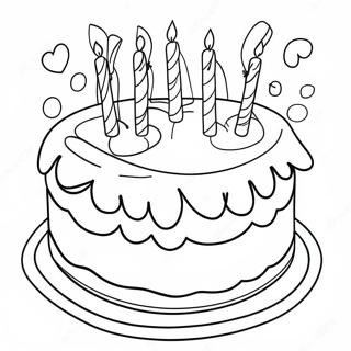 Sweet 16 Birthday Cake Coloring Page | Sweet 16 coloring page