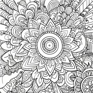 Hippie Trippy Mandala Coloring Page | Hippie Trippy coloring page