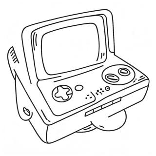 Retro Video Game Console Coloring Page | Video Game coloring page
