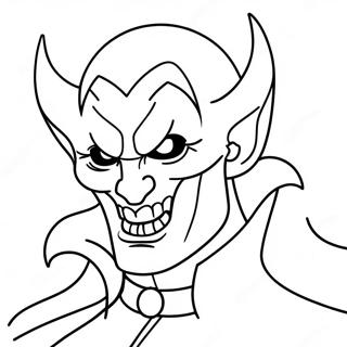 Demon Vampire Coloring Page | Demon Vampire for Adults coloring page
