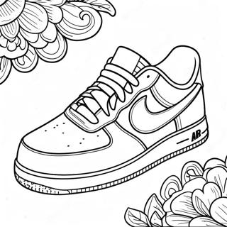 Air Force 1 Classic Sneaker Coloring Page | Air Force 1 coloring page