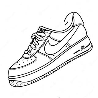 Air Force 1 Colorful Design Coloring Page | Air Force 1 coloring page
