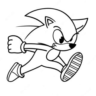 Sonic the Hedgehog Running Fast Coloring Page | Sonic Forces coloring page