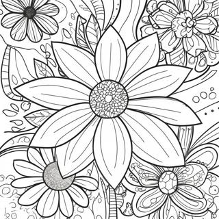 Vibrant Prismacolor Flower Coloring Page | Prismacolor coloring page