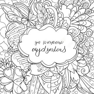 Joyful Affirmations Coloring Page | Positive Affirmations coloring page