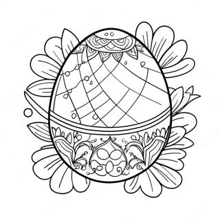 Charming Vintage Easter Egg Coloring Page | Vintage Easter coloring page