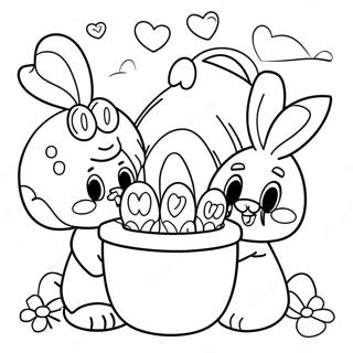 Easter Among Us Characters Coloring Page | Easter Among Us coloring page