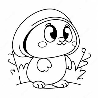 Cute Easter Among Us Crewmate Coloring Page | Easter Among Us coloring page