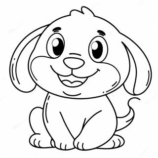 Cute Tiko with a Big Smile Coloring Page | Tiko coloring page