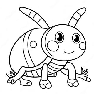 Cute Roly Poly Insect Coloring Page | Roly Poly coloring page