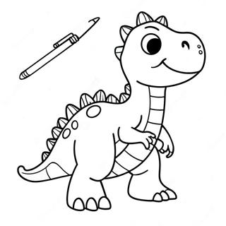 Gogo Dino Coloring Page | Gogo Dino coloring page