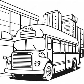 City Bus Coloring Page | City Bus coloring page