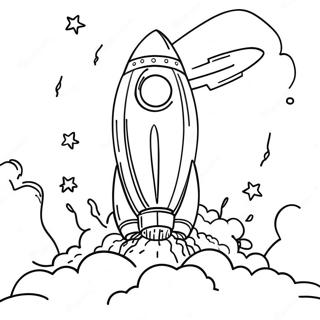SpaceX Rocket Launching Coloring Page | SpaceX coloring page