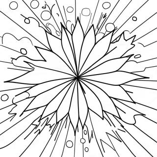 Colorful Starburst Explosion Coloring Page | Starburst coloring page