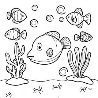 Dot to Dot Underwater Scene Coloring Page | Dot to Dots coloring page