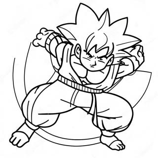 Goku in Epic Battle Coloring Page | Dragon Ball Super Super Hero coloring page