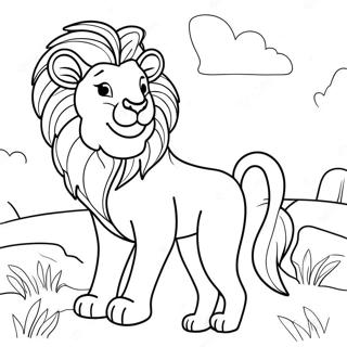Lion and Lamb Coloring Page | Lion and Lamb coloring page