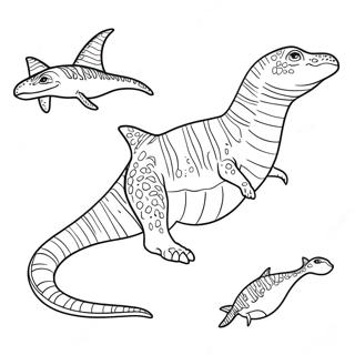 Mosasaurus Coloring Page | Mosasaurus coloring page