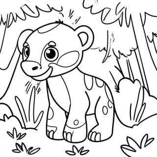 Jungle Camouflage Animals Coloring Page | Camouflage coloring page