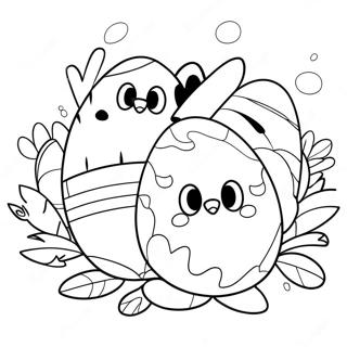 LOL Easter Eggs Coloring Page | Lol Easter coloring page
