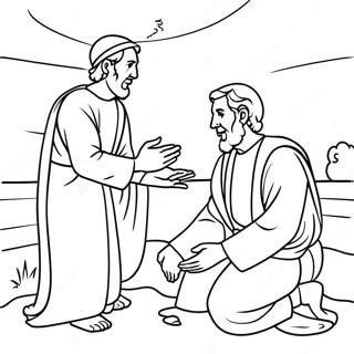 Acts 3 Miracle Healing Coloring Page | Acts 3 coloring page