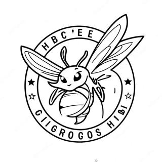 Charlotte Hornets Logo Coloring Page | Charlotte Hornets coloring page