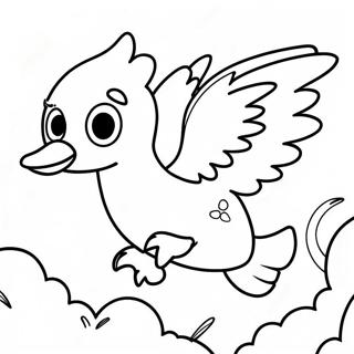 Fiery Moltres Flying Coloring Page | Moltres coloring page