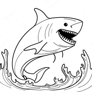 Ferocious King Shark in Action Coloring Page | King Shark coloring page