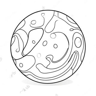 Colorful Bouncy Ball in Mid-Air Coloring Page | Bouncy Ball coloring page