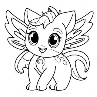 Silvermist with Magical Wings Coloring Page | Silvermist coloring page