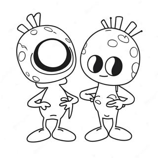 Funny Oddballs Coloring Page | Oddballs coloring page