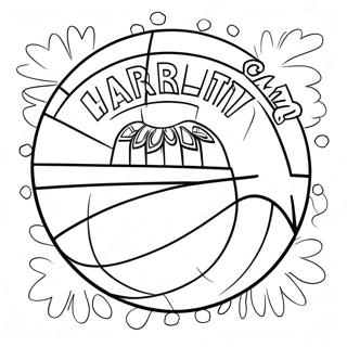 Harlem Globetrotters Team Logo Coloring Page | Harlem Globetrotters coloring page