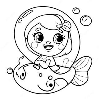 Deema Bubble Guppies Coloring Page | Deema Bubble Guppies coloring page