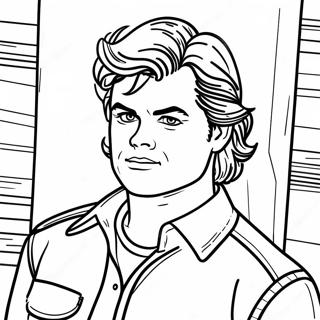 Steve Harrington Coloring Page | Steve Harrington coloring page
