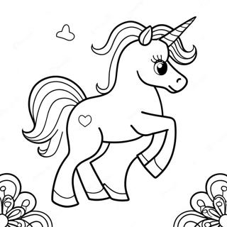 Magical Unicorn with Sprinkles Coloring Page | Unicorn Donut coloring page