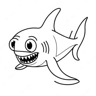Shark Puppet Craft Coloring Page | Shark Puppet Craft coloring page