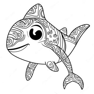 Colorful Shark Puppet Coloring Page | Shark Puppet Craft coloring page