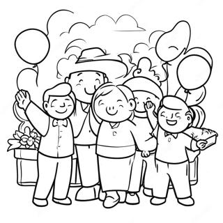 Happy Retirement Celebration Coloring Page | Happy Retirement coloring page