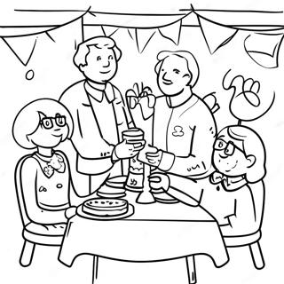 Joyful Retirement Party Coloring Page | Happy Retirement coloring page