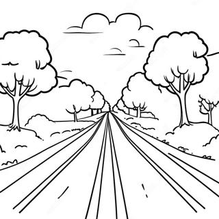 Blank Road Coloring Page | Blank Road coloring page