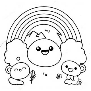 Happy Rainbow Friends Blue Coloring Page | Rainbow Friends Blue coloring page