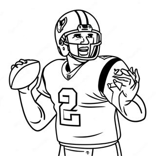 Tom Brady Throwing Football Coloring Page | Tom Brady coloring page