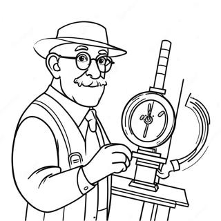 Inventor Coloring Page | Inventor coloring page