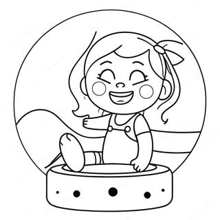 Cute Alexa with a Smile Coloring Page | Alexa coloring page