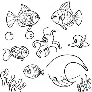 Magical Atlantis Creatures Coloring Page | Atlantis coloring page