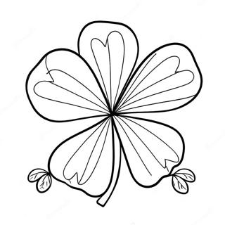 Four Leaf Clover Coloring Page | Four Leaf Clover coloring page