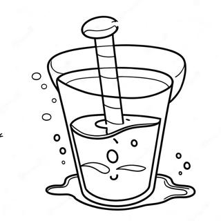 Drinking Water Coloring Page | Drinking Water coloring page