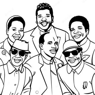 Soulful Motown Singers Coloring Page | Motown Magic coloring page