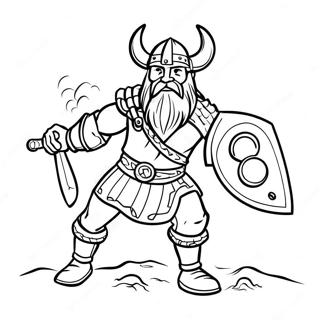 Vikings Player in Action Coloring Page | Minnesota Vikings coloring page